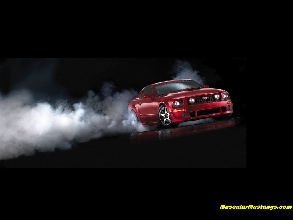 2005 Roush Mustang Burnout Wallpaper 1024x768