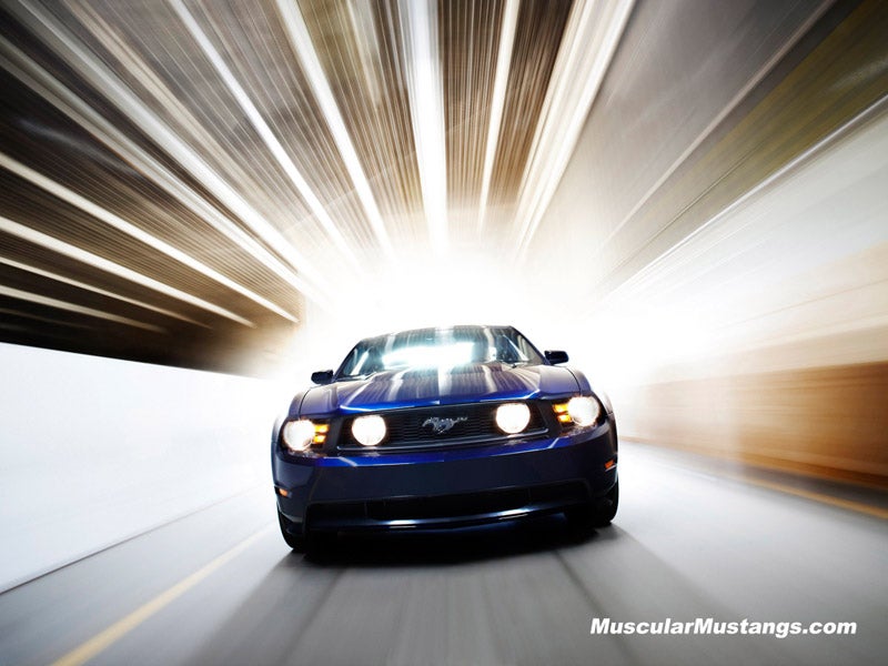 Blue 2010 Mustang Wallpaper 800x600 Image courtesy of Ford Motor Company