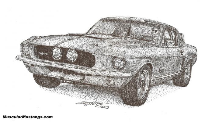 1967 Ford mustang drawings