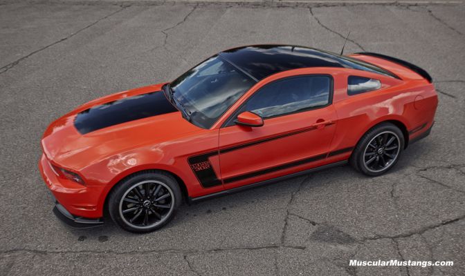 Competition Orange Boss 302 Mustang With 444 horsepower the 2012 Ford Boss